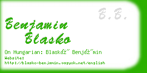 benjamin blasko business card